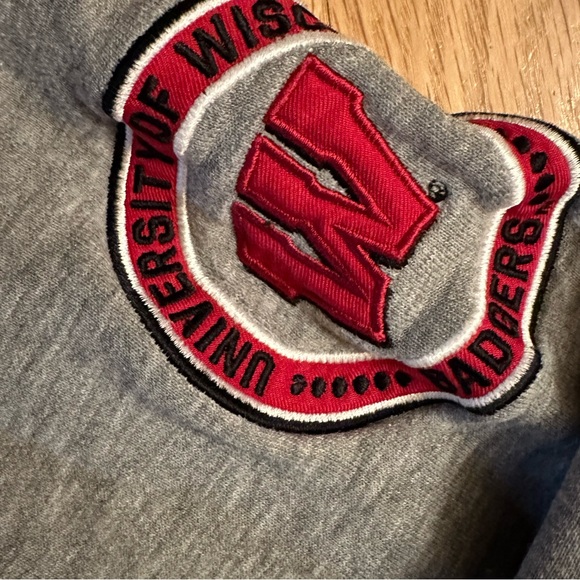 Wisconsin Badgers Full Zip Hoodie Sweatshirt, Gray, Size L - Picture 8 of 8